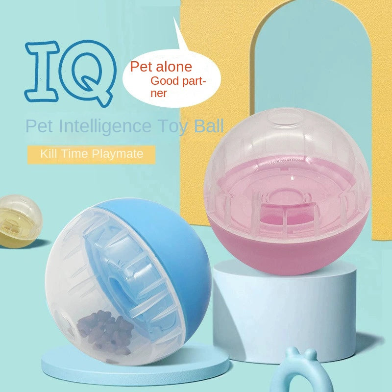 Pet Feeder Wobble Bowl Dog Food Dispensing Ball Chew-Resistant Intelligent Training Toy Cat and Dog Play Ball
