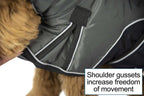 Derby Originals Heavyweight 220g Polyfil 420D Nylon Waterproof Reflective Winter Dog Parka With Harness Compatible Opening