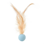 5pcs random color Funny Cat Elastic Ball Toy Interactive Balls Pet Supplies Feather Football Toys Dog Playthings Kitten