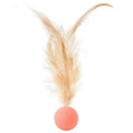 5pcs random color Funny Cat Elastic Ball Toy Interactive Balls Pet Supplies Feather Football Toys Dog Playthings Kitten